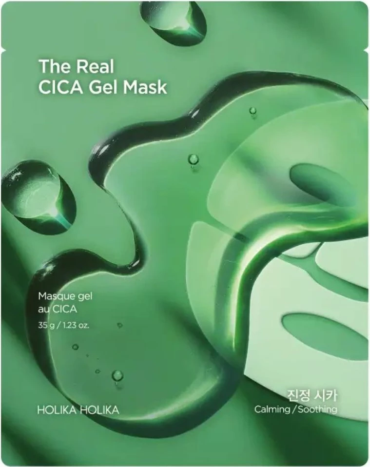 Maskë fytyre për femra HOLIKA HOLIKA The Real Cica Gel Mask Hydrogel Overnight Mask, 35g