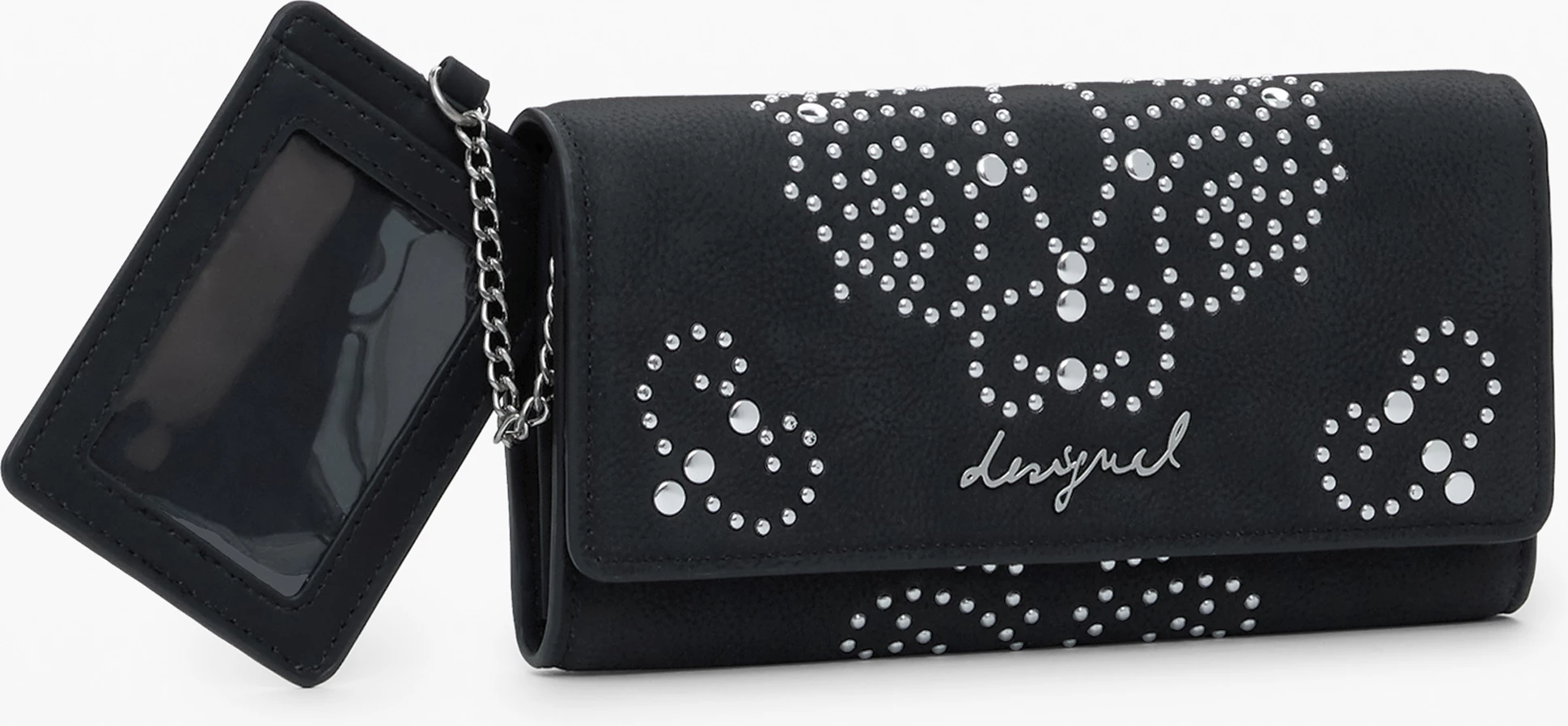 portofol DESIGUAL Mariona Poker Face femra, i zi