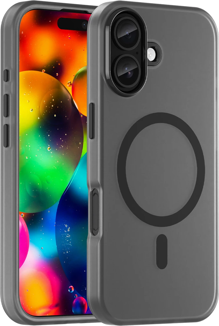 Mbështjellës Hurtel Magnetic Abrasive për iPhone 17, MagSafe, TPU/PC, i zi mat