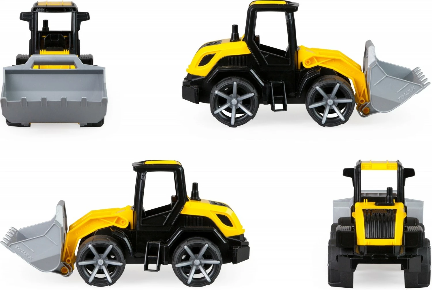 Lodër ngarkues Lena Truxx2, plastikë, me figurë, për fëmijë, verdhë/zi/gri