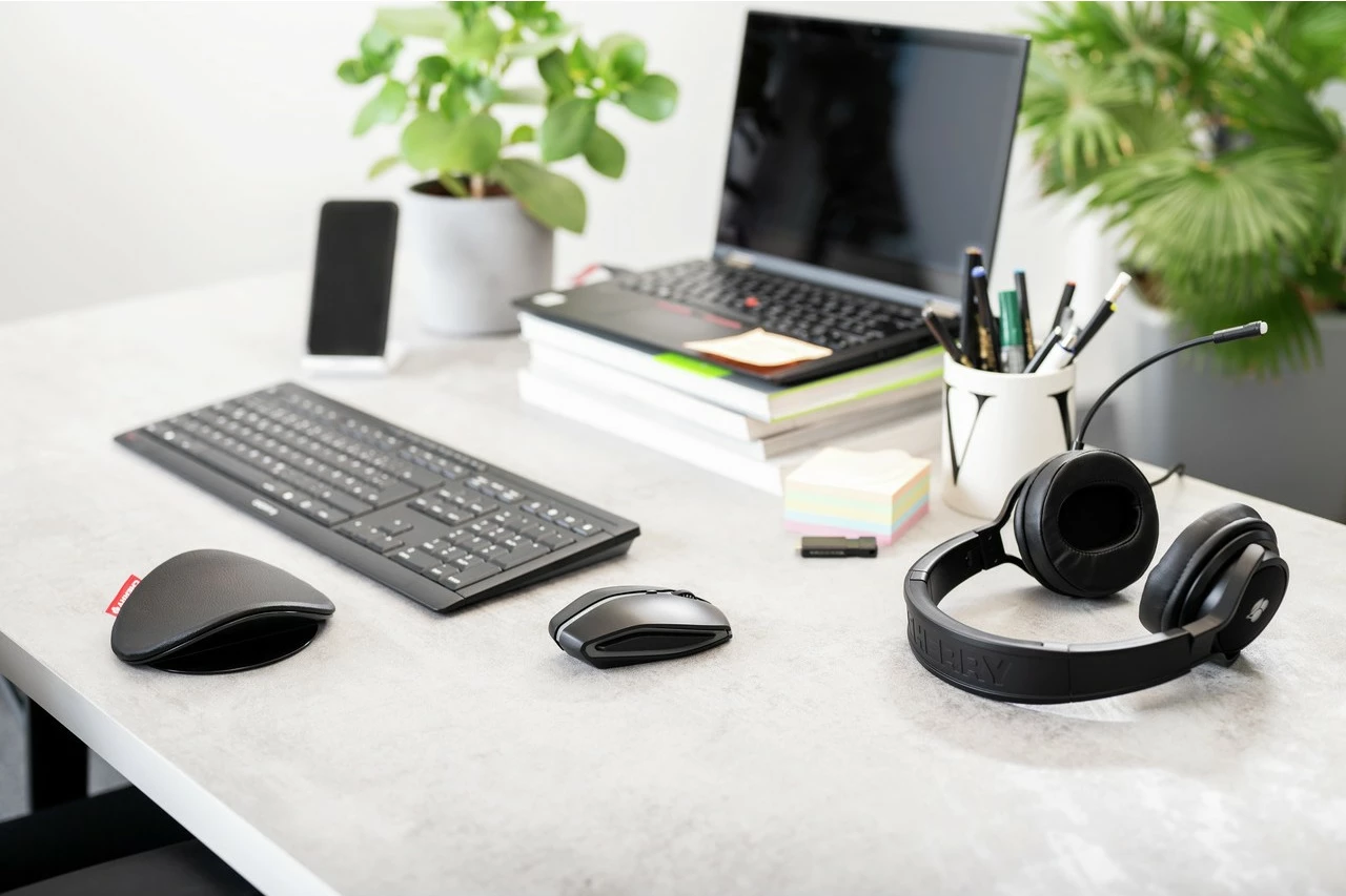 Maus Cherry GENTIX BT, Ambidextrous, Optical, Bluetooth, 2000 DPI, Black