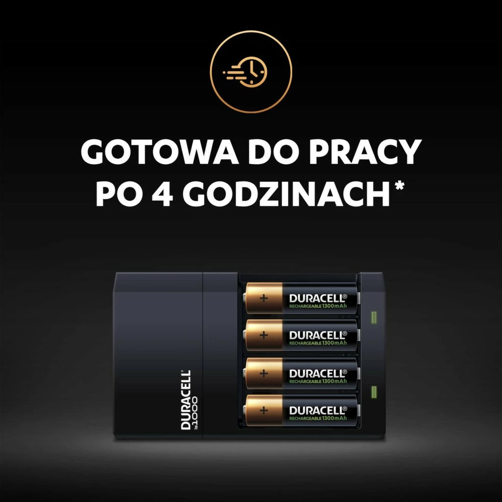 Karikues Duracell CEF14 me 2 bateri AA dhe 2 AAA, i zi, set