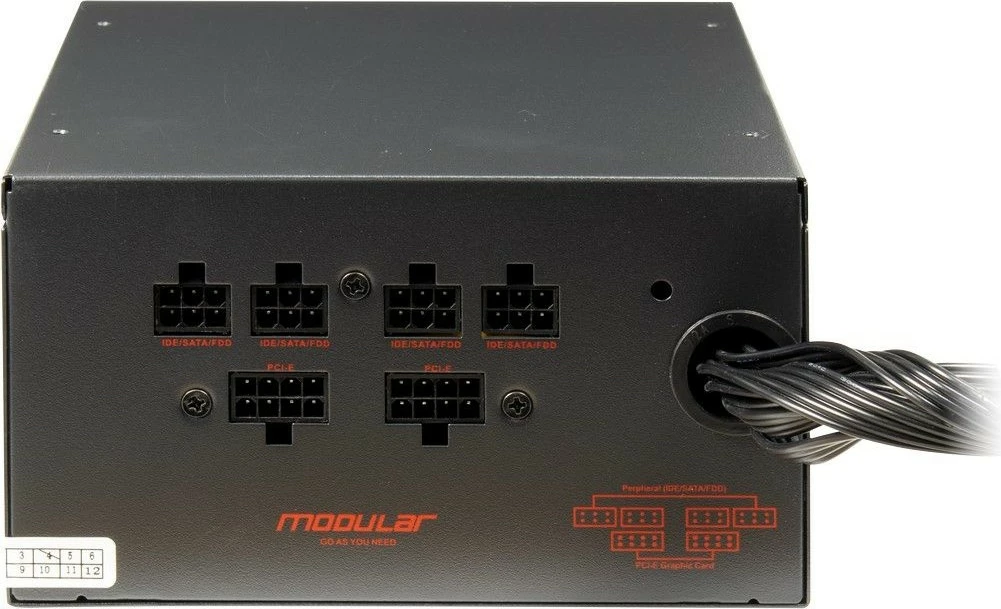 Furnizues energjie Inter-Tech HiPower SP-750CM, 750W, Semi-Modular, ATX, i zi