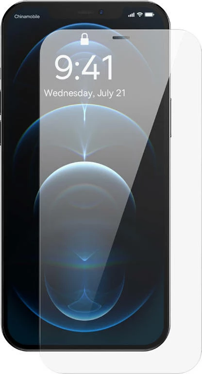 Xham i temperuar Baseus Schott HD 0.3mm me filtër pluhuri për iPhone 12 Pro Max