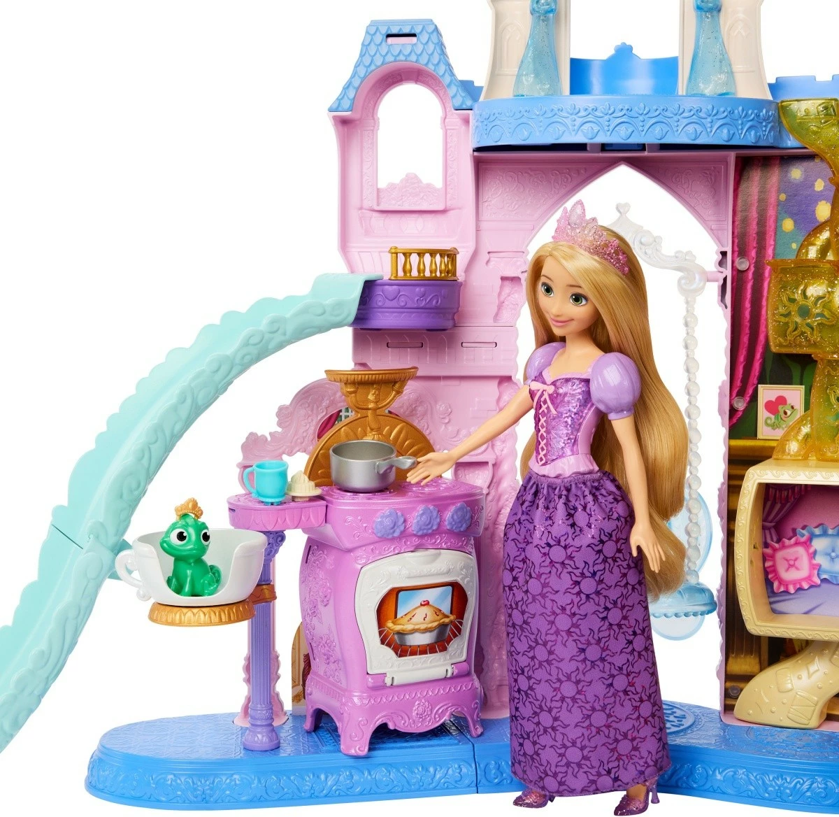 Shtëpi lodër Disney Princess Animal Palace me 3 figurina kafshësh, Mattel JBF96, shumëngjyrëshe