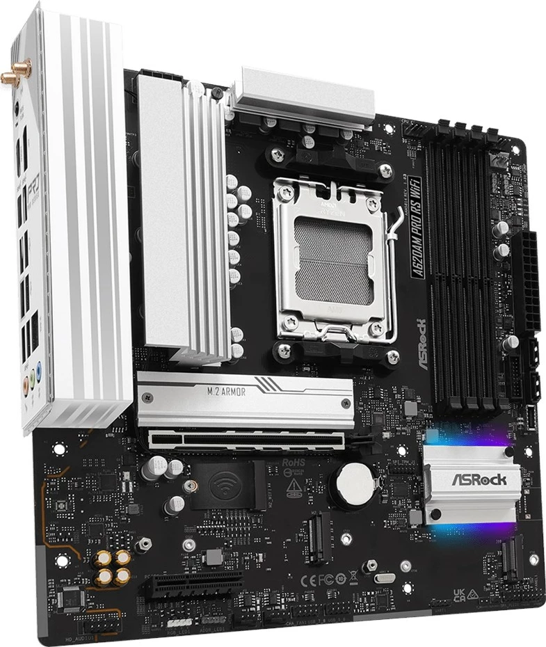 Pllakë amë Asrock A620AM PRO RS WIFI, Socket AM5, micro ATX, WiFi 6E