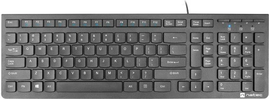 Tastierë Natec DISCUS 2, Multimedia, me kabllo USB, E zezë
