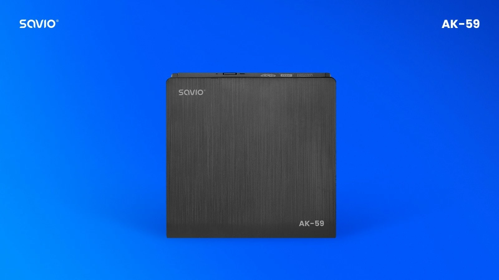 Lexues/shkrues i jashtëm CD/DVD Savio AK-59, USB-C/USB-A, i zi