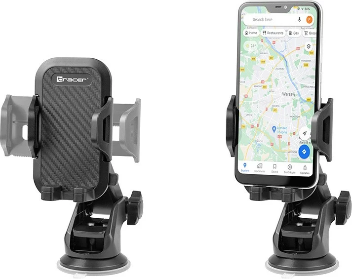 Mbajtës telefoni për veturë Tracer U33 me krah teleskopik, i zi