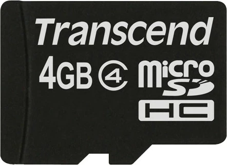 MicroSDHC kartelë Transcend TS4GUSDC4 4GB e zezë