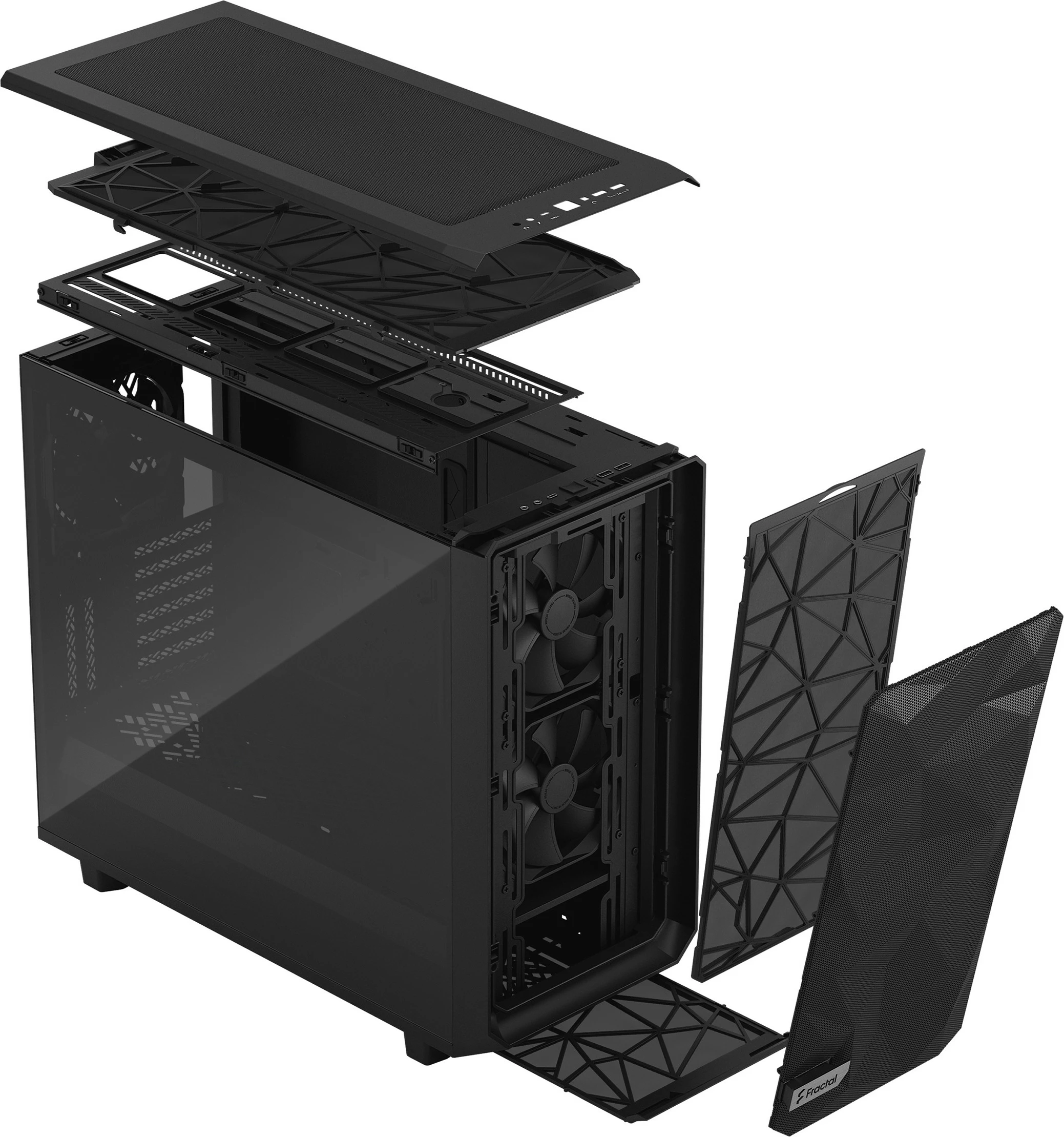 Kasë Fractal Design Meshify 2, Tower, ATX, EATX, micro ATX, Mini-ITX, e zezë