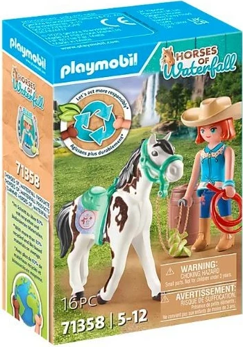 Set lodrash Playmobil Horses of Waterfall 71358 Ellie dhe Sawdust me aksesorë, për fëmijë