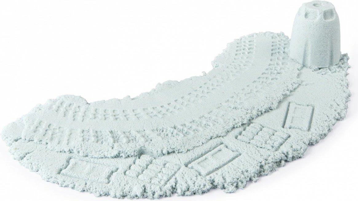 Set lodrash Wonder Factory Never Dry Sand Trucks, MGA, 595168-EUC/532934, me rërë kinetike dhe kamion betoni, plastikë