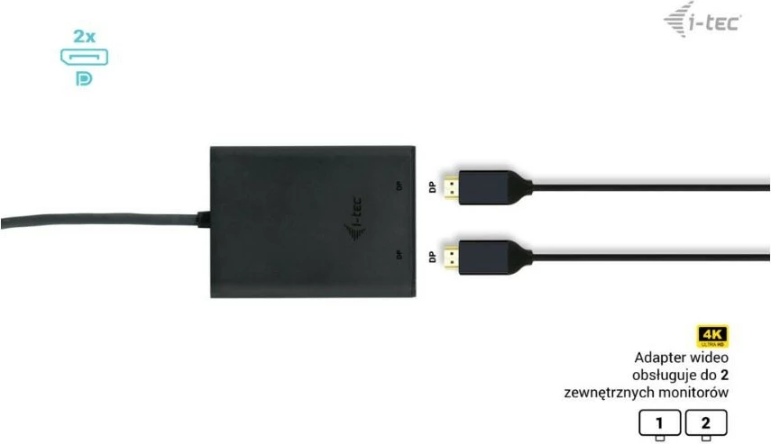 Docking station i-tec C31DUAL4K60DP, USB-C, 2x DisplayPort, i zi