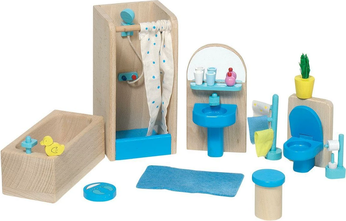 Set banjoje prej druri GOKI për shtëpi kukullash, 17 pjesë