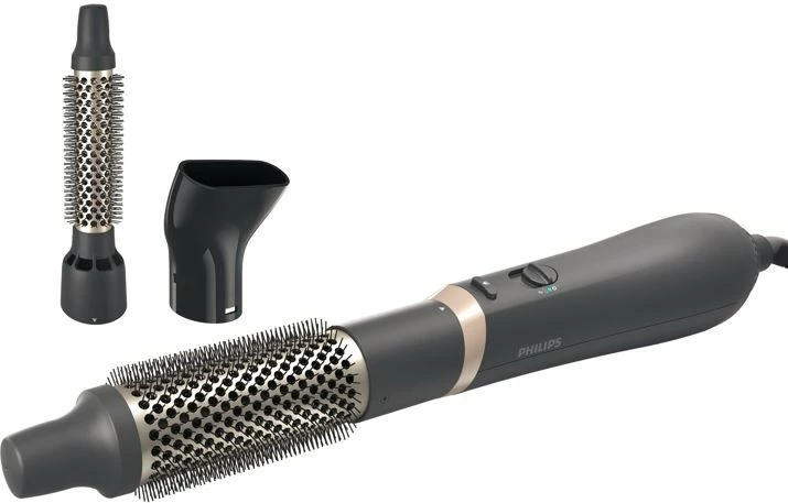 Suszarko-lokówka Philips BHA301/00, 800 W, 3 nivele temperature, 2 shpejtësi, e zezë, set me 3 aksesorë