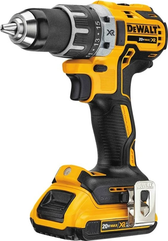 Pistol grip drill DeWALT DCD791D2-QW, 18V, 2 Ah, zi dhe verdhë