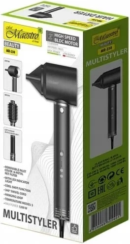 Set për kujdesin e flokëve 3në1 Multistyler Maestro MR-230, 1200W, të zeza