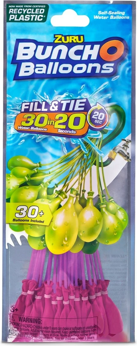 Tullumbaca uji ZURU Bunch O Balloons, 30+ copë, Multikolor
