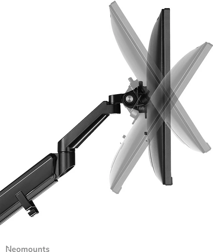 Krah monitori Neomounts, Clamp/Grommet, 9 kg, 43.2 cm (17"), 81.3 cm (32"), 100 x 100 mm, e zezë