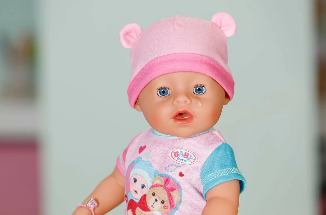 Kukull BABY born Emma, Zapf, 43 cm, me 10 aksesorë, rozë