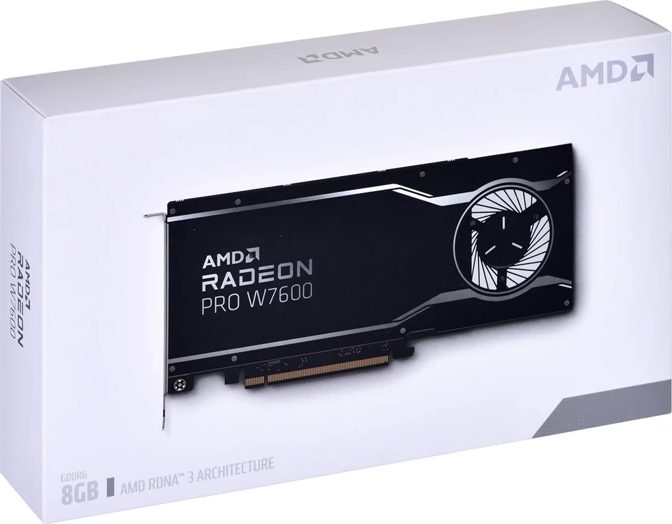 Kartelë grafike AMD Radeon Pro W7600 8 GB GDDR6, e zezë
