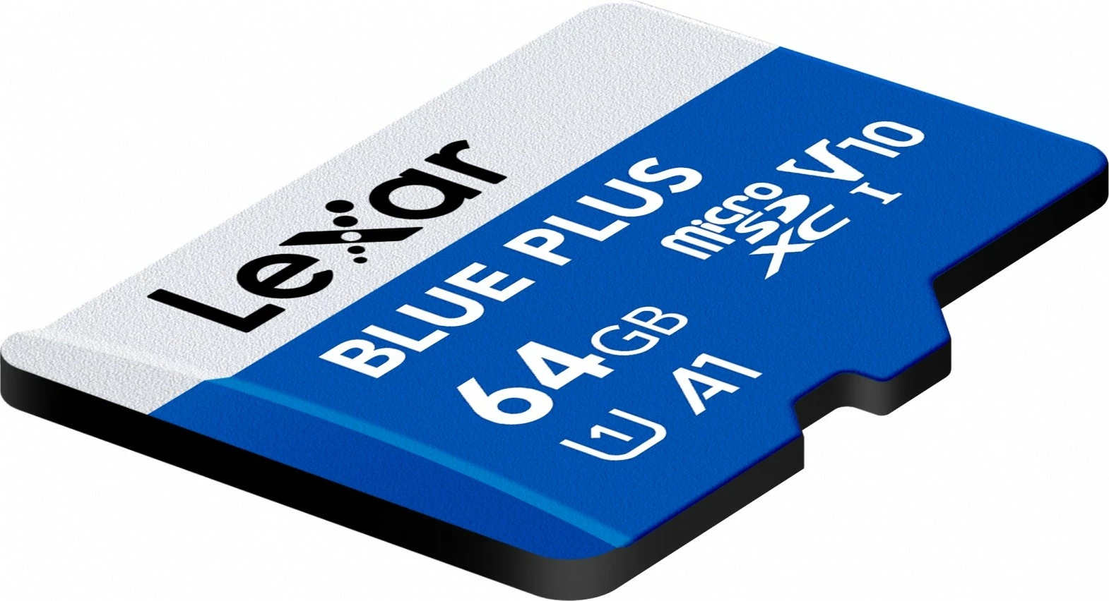 Kartë memorie microSD Lexar LMSBLPL064G-BNANG 64GB SDXC UHS-I C10 A1 U1 V10 100MB/s me adapter SD blu