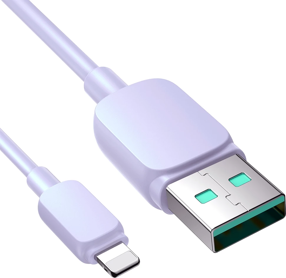 Kabllo Joyroom Multi-Color Series A14, Lightning në USB-A, 1.2m, 2.4A, vjollcë