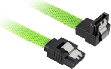 Kabllo SATA III Sharkoon 0.45m, 90°, i gjelbër