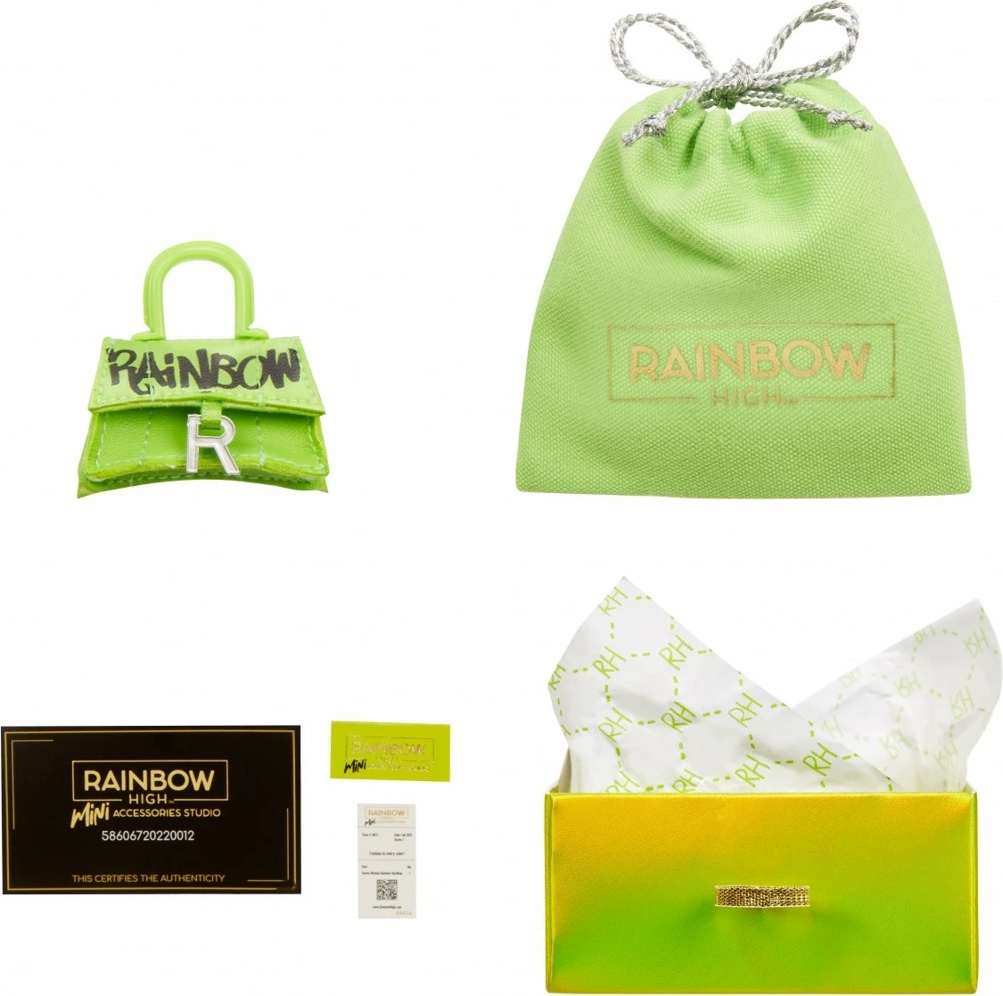 Set çanta aksesorësh Rainbow High Accessories Studio Series 1, për kukulla, Mix