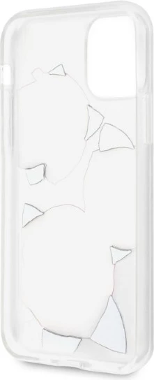 Mbështjellës Guess GUHCN58ROSTRT për iPhone 11 Pro, hardcase, Flower Desire Pink & White Rose, Transparent