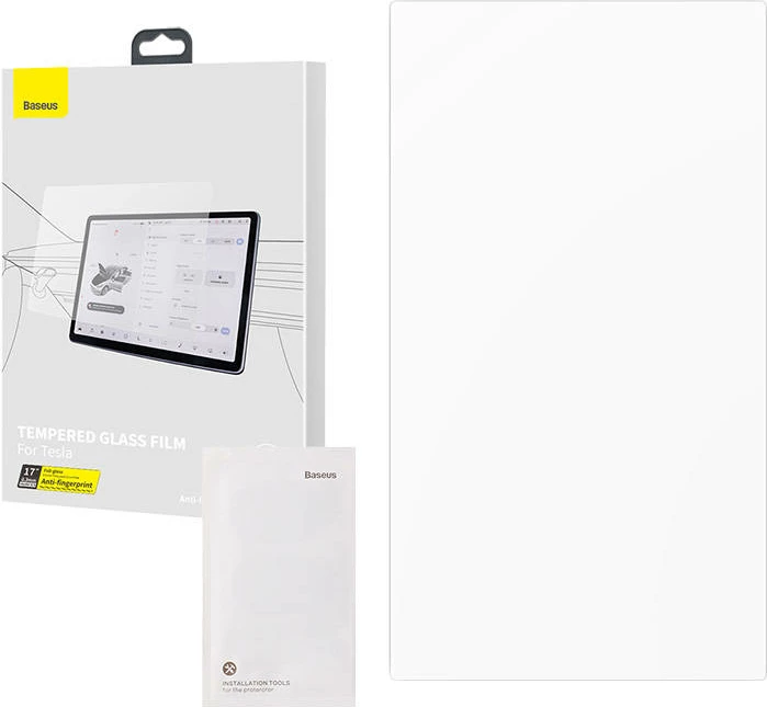 Xham i temperuar Baseus Crystal SGBL062502 për Tesla Model X/S, 17 inç, Transparent