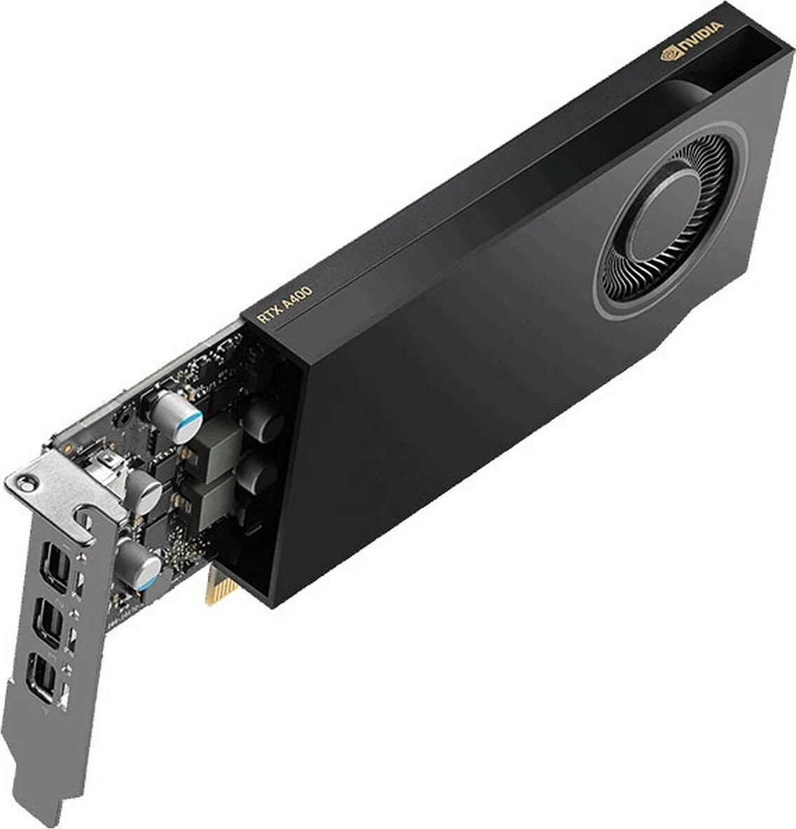 Kartelë grafike PNY Quadro A400, 4GB GDDR6, PCI-E, 4x Mini DisplayPort, e zezë