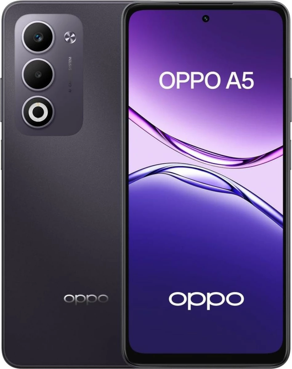 Celular OPPO A5 6GB 128GB 6.67 inç Dark Purple