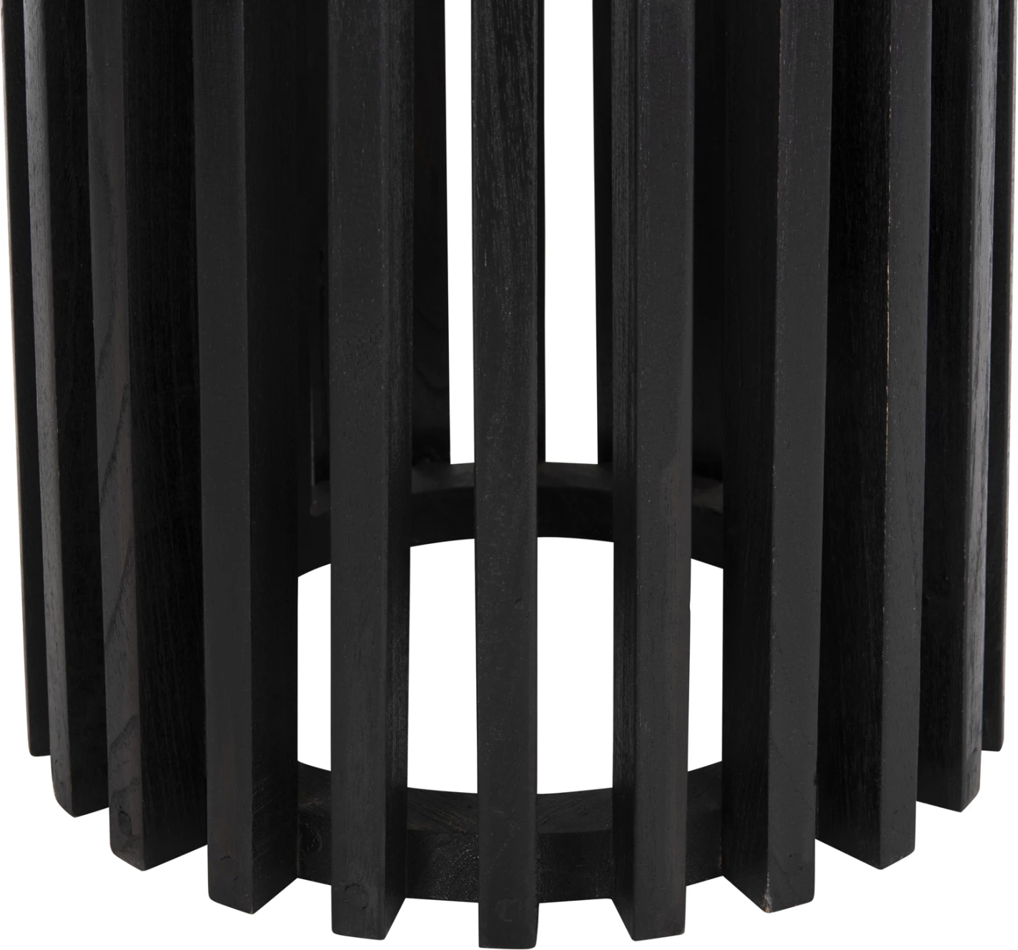 Baza e qëndrimit për bar, lartësi mesatare, e rrumbullakët, FRANTZ, FH9857.12, dru MINDI, ngjyrë e zezë, Φ40x90H cm