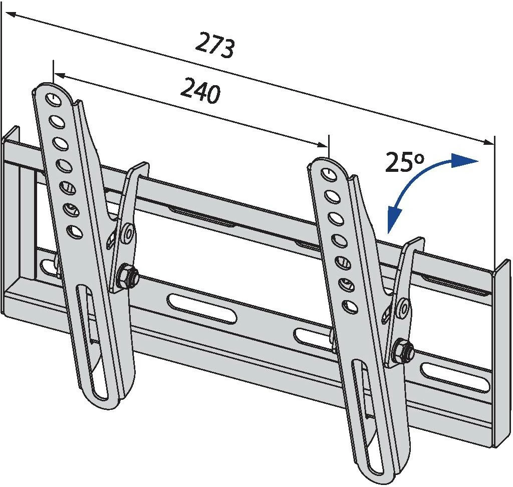 Mbajtëse muri për TV TB TB-251, deri 42 inç, 20kg, VESA 200x200, e zezë
