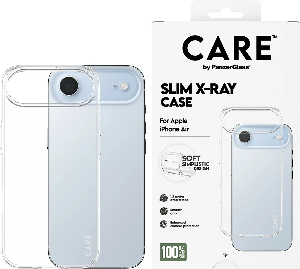 Mbështjellës PanzerGlass CARE fashionable X-Ray Soft Basic për iPhone Air, transparent