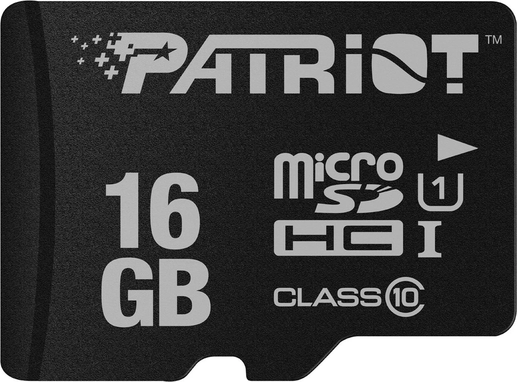 Kartelë memorie microSDHC Patriot LX Series 16GB, e zezë