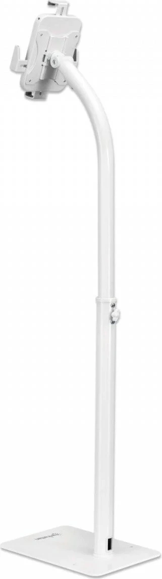 Mbajtëse dyshemeje për tabletë Techly 406345, për 7.9-11", e bardhë, me kyç sigurie