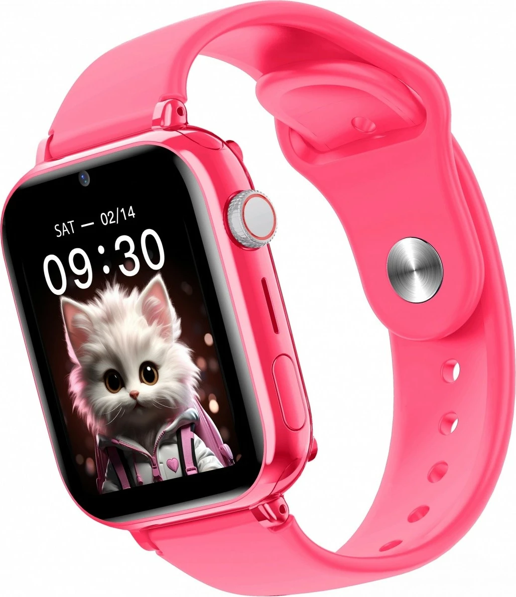 Smartwatch Maxcom FW59 Kiddo për fëmijë, 4G, 1.84", 192 MB, Rozë