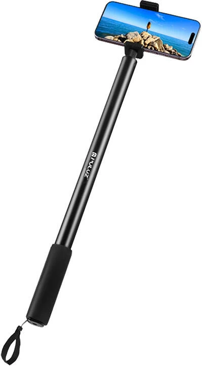 Selfie stick metalik Puluz PU641B për Insta360 One RS/X2/X3/X4, 2m, i zi