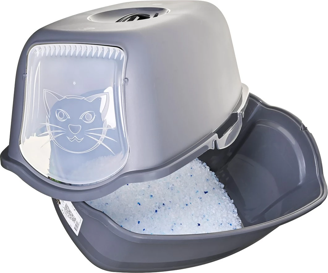 Kuti rëre për mace DIAMENTIQ BAYA, plastikë, 55.5x40x38.7 cm, antracit