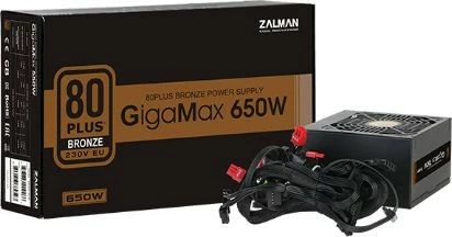 Kasë furnizimi Zalman GigaMax 650W ZM650-GVII, 80 PLUS Bronze, e zezë