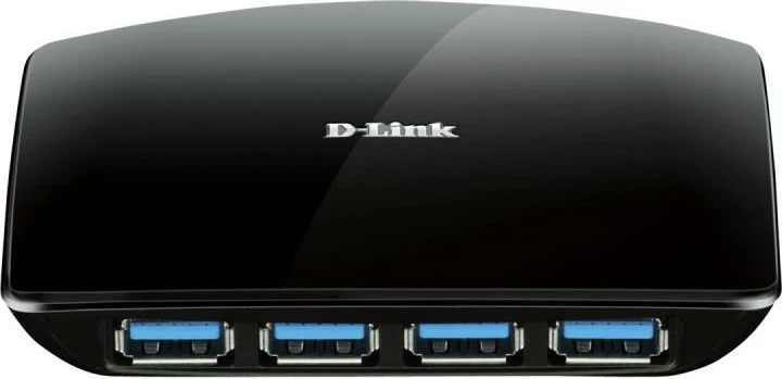 Hub USB, D-Link, DUB-1340, 4 porta USB 3.0 deri 5 Gbit/s, e zezë