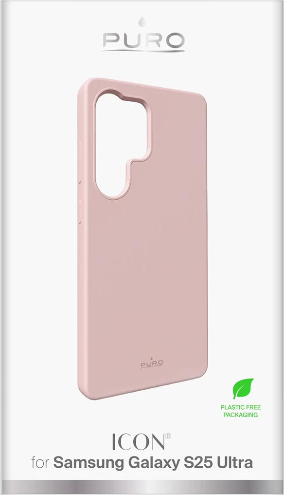 Mbështjellës Puro Icon për Samsung Galaxy S25 Ultra, silikon, rozë