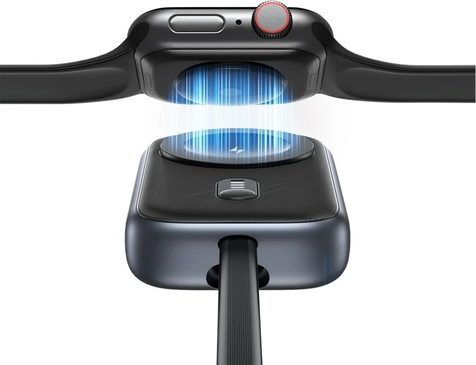 Powerbank USAMS CD245 për Apple Watch, 1200mAh, me USB-C, Titanium