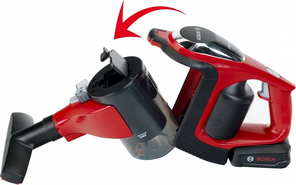 Lodër fshesë me korrent Klein Bosch Unlimited, për fëmijë, e kuqe/zezë/argjend