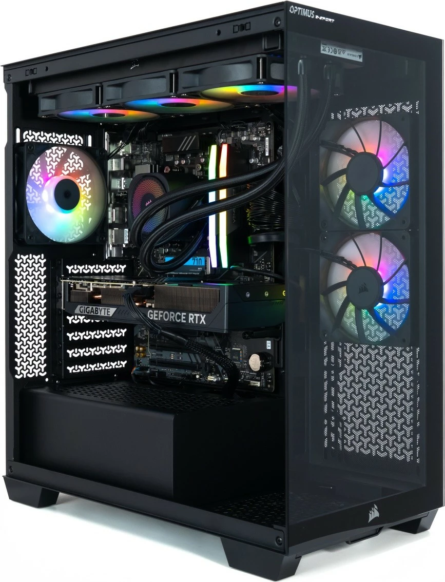 Kompjuter gaming, OPTIMUS, E-Sport GB550T-CR11, Ryzen 7 5800X, 16GB RAM, 1TB SSD, GeForce RTX 5070 12GB, Windows 11 Home, i zi