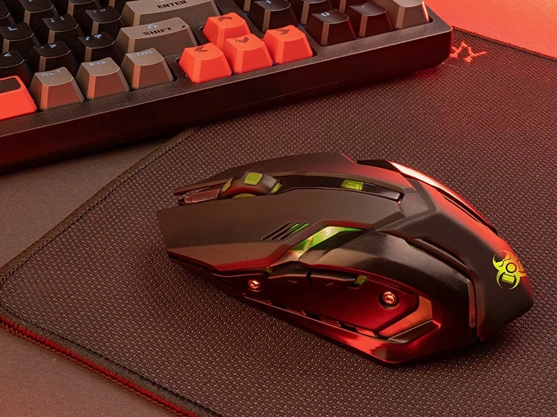 Maus Tracer GameZone ROCKY RF NANO, RGB, i zi