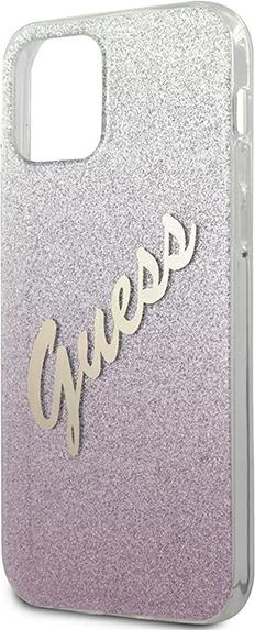 Mbështjellës Guess GUHCP12SPCUGLSPI për iPhone 12 mini 5.4", Glitter Gradient, Rozë